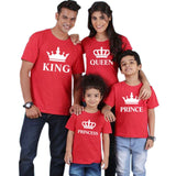 father mother daughter son crown t shirt family matching clothes outfits look daddy mommy and me baby dress king queen princess