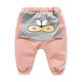 New Born Baby Boys Girls Cartoon Pants Spring High Waist Guard Belly Trousers Infant Baby Autumn Pp Pants Animal Print Bottoms