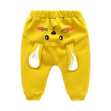 New Born Baby Boys Girls Cartoon Pants Spring High Waist Guard Belly Trousers Infant Baby Autumn Pp Pants Animal Print Bottoms