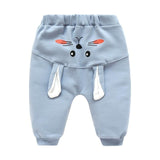 New Born Baby Boys Girls Cartoon Pants Spring High Waist Guard Belly Trousers Infant Baby Autumn Pp Pants Animal Print Bottoms