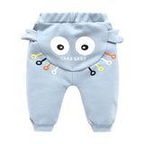 New Born Baby Boys Girls Cartoon Pants Spring High Waist Guard Belly Trousers Infant Baby Autumn Pp Pants Animal Print Bottoms