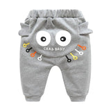New Born Baby Boys Girls Cartoon Pants Spring High Waist Guard Belly Trousers Infant Baby Autumn Pp Pants Animal Print Bottoms