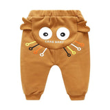 New Born Baby Boys Girls Cartoon Pants Spring High Waist Guard Belly Trousers Infant Baby Autumn Pp Pants Animal Print Bottoms