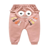 New Born Baby Boys Girls Cartoon Pants Spring High Waist Guard Belly Trousers Infant Baby Autumn Pp Pants Animal Print Bottoms
