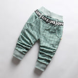 IENENS 0-2Y Fashion Boys Slim Straight Trousers Toddler Infant Boy's Casual Long Pants Kids Baby Children Cotton Stripe Bottoms