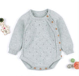 Baby Boy Girl Autumn Winter Clothes Long Sleeve Solid Color Knitted Warm Romper Jumpsuit Playsuit Newborn Clothes
