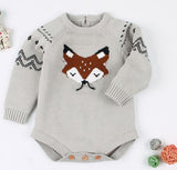 Baby Boy Girl Autumn Winter Clothes Long Sleeve Solid Color Knitted Warm Romper Jumpsuit Playsuit Newborn Clothes