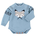 Baby Boy Girl Autumn Winter Clothes Long Sleeve Solid Color Knitted Warm Romper Jumpsuit Playsuit Newborn Clothes