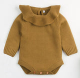Baby Boy Girl Autumn Winter Clothes Long Sleeve Solid Color Knitted Warm Romper Jumpsuit Playsuit Newborn Clothes