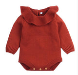 Baby Boy Girl Autumn Winter Clothes Long Sleeve Solid Color Knitted Warm Romper Jumpsuit Playsuit Newborn Clothes