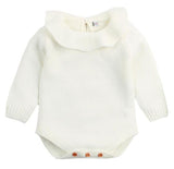 Baby Boy Girl Autumn Winter Clothes Long Sleeve Solid Color Knitted Warm Romper Jumpsuit Playsuit Newborn Clothes