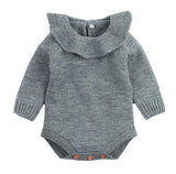 Baby Boy Girl Autumn Winter Clothes Long Sleeve Solid Color Knitted Warm Romper Jumpsuit Playsuit Newborn Clothes