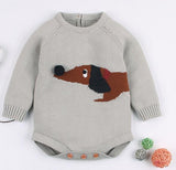 Baby Boy Girl Autumn Winter Clothes Long Sleeve Solid Color Knitted Warm Romper Jumpsuit Playsuit Newborn Clothes