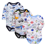 Baby Bodysuit 3pieces/lot Autumn Newborn 100% Cotton Body Baby Long Sleeve Underwear Infant Boys and Girls Pajamas Clothing