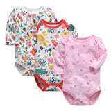 Baby Bodysuit 3pieces/lot Autumn Newborn 100% Cotton Body Baby Long Sleeve Underwear Infant Boys and Girls Pajamas Clothing