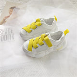 2019 Spring  Autumn New Korean  Bright Lace Children Comfortable Shoes Girls Airmesh Breathable Shoes Kids Fashion Sports Shoes