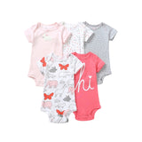 cartoon monster baby bodysuit newborn boy girl clothes new born short sleeve onesie cotton unsisex body clothing 2020 5PCS/SET
