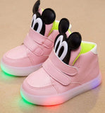 New Spring Bright Autumn Children Easy Kids Led Shoes High Girls Shoes Babies Boys Trainer Daughters