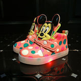 New Spring Bright Autumn Children Easy Kids Led Shoes High Girls Shoes Babies Boys Trainer Daughters