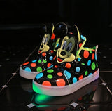 New Spring Bright Autumn Children Easy Kids Led Shoes High Girls Shoes Babies Boys Trainer Daughters