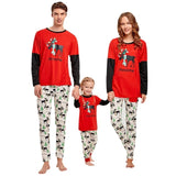 Merry Christmas Parent-child Outfits Christmas Elk Print Family Matching Outfits Clothing Long Sleeve T-shirt Pants Clothes Set