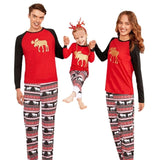 Merry Christmas Parent-child Outfits Christmas Elk Print Family Matching Outfits Clothing Long Sleeve T-shirt Pants Clothes Set