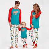 Merry Christmas Parent-child Outfits Christmas Elk Print Family Matching Outfits Clothing Long Sleeve T-shirt Pants Clothes Set