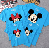 Summer Family Matching Outfits Mommy Daddy Kid Son Baby T-Shirt Shirts Family Clothes Child Mickey Minnie Tops Photography