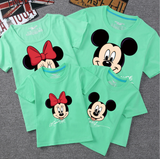 Summer Family Matching Outfits Mommy Daddy Kid Son Baby T-Shirt Shirts Family Clothes Child Mickey Minnie Tops Photography