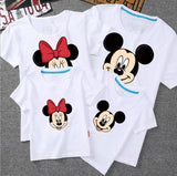 Summer Family Matching Outfits Mommy Daddy Kid Son Baby T-Shirt Shirts Family Clothes Child Mickey Minnie Tops Photography