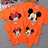 Summer Family Matching Outfits Mommy Daddy Kid Son Baby T-Shirt Shirts Family Clothes Child Mickey Minnie Tops Photography