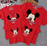 Summer Family Matching Outfits Mommy Daddy Kid Son Baby T-Shirt Shirts Family Clothes Child Mickey Minnie Tops Photography