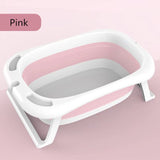 Foldable Baby Shower Tub with Thermometer Smart Temperature sensing Infant Bath Tubs Baby Non-Slip Widen and Thicken Kid Bathtub