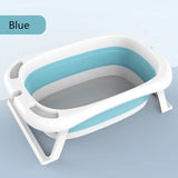 Foldable Baby Shower Tub with Thermometer Smart Temperature sensing Infant Bath Tubs Baby Non-Slip Widen and Thicken Kid Bathtub