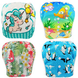Ohbabyka Baby Swim Diaper Waterproof Adjustable Cloth Diapers Pool Pant Swimming Diaper Cover Reusable Washable Baby Nappies