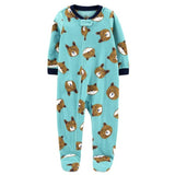 Newborn Baby Boy Autumn-winter Fleece Climbing Clothes 3-12M Kids Footed Pajamas Long Sleeved Infant Girls Cartoon Clothing