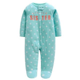 Newborn Baby Boy Autumn-winter Fleece Climbing Clothes 3-12M Kids Footed Pajamas Long Sleeved Infant Girls Cartoon Clothing