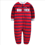 Newborn Baby Boy Autumn-winter Fleece Climbing Clothes 3-12M Kids Footed Pajamas Long Sleeved Infant Girls Cartoon Clothing
