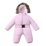Cute children's winter jumpsuit Winter Infant Baby Boy Girl Romper Jacket Hooded Jumpsuit Warm Thick Coat Outfit