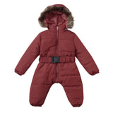 Cute children's winter jumpsuit Winter Infant Baby Boy Girl Romper Jacket Hooded Jumpsuit Warm Thick Coat Outfit