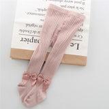 0-6Y Bowknot Baby Tights Spring Autumn Winter Cotton Tights Baby Girl Stockings Pantyhorse Knitted Infant Knitted Collant Tights