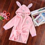 Baby Boys Girls Robe Towel Coral Fleece Blanket Hooded Wrap Children's Bathrobe Soft Velvet Robe Pajamas Animal Infant Bathing