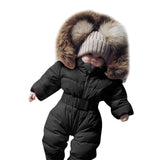 Cute children's winter jumpsuit Winter Infant Baby Boy Girl Romper Jacket Hooded Jumpsuit Warm Thick Coat Outfit