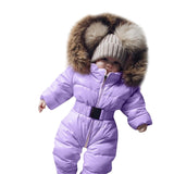 Cute children's winter jumpsuit Winter Infant Baby Boy Girl Romper Jacket Hooded Jumpsuit Warm Thick Coat Outfit