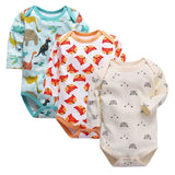 Baby Bodysuit 3pieces/lot Autumn Newborn 100% Cotton Body Baby Long Sleeve Underwear Infant Boys and Girls Pajamas Clothing