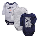 Baby Bodysuit 3pieces/lot Autumn Newborn 100% Cotton Body Baby Long Sleeve Underwear Infant Boys and Girls Pajamas Clothing