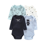 long sleeve bodysuit for baby boy unisex new born body suit baby girl clothes 4pcs/set cotton newborn bodysuits 2020 fashion