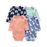 long sleeve bodysuit for baby boy unisex new born body suit baby girl clothes 4pcs/set cotton newborn bodysuits 2020 fashion