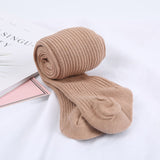0-4Y Baby Autumn Winter Warm Tights Cotton Solid Ribbed Stockings Pantyhose