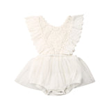 Pudcoco 0-24M Newborn Baby Girls Autumn Clothes Flower Lace Romper Dress Princess Girl Tutu Romper Dress Baby Bodysuit Outfits